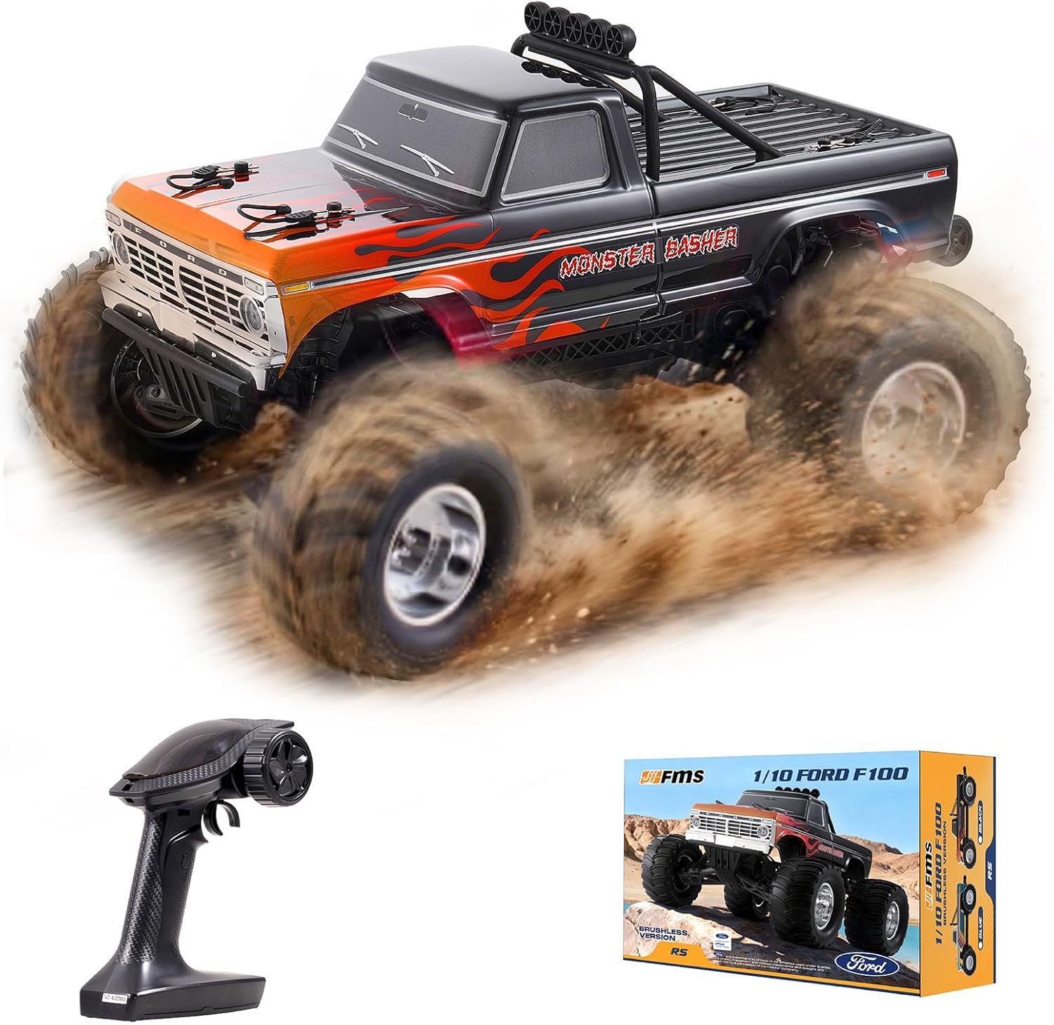 1/10 Ford F-100 Brushless Mons - Rc Hobby Grade Monster Truck 评论和价格